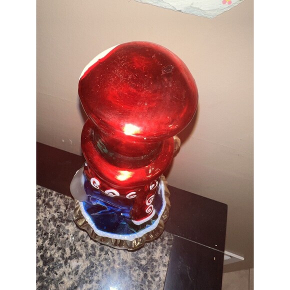 Christopher Radko Snowman Large Blown Glass Standing Centerpiece Tabletop Vtg - Picture 10 of 13